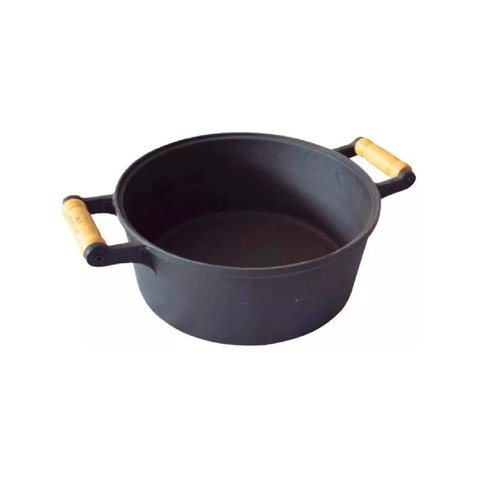 Caçarola de Ferro Fundido 2 Alças Sem Tampa - 6 Lt