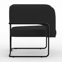 Ver imagem 6 de Poltrona Decorativa Scarlett D02 Base de Aço Preto Veludo Preto B-300 - Lyam Decor