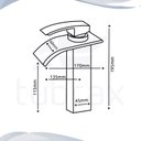 Ver imagem 7 de Torneira Misturador Monocomando Baixa de Banheiro Lavabo Bronze - Tubrax