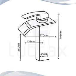 Torneira Misturador Monocomando Baixa de Banheiro Lavabo Bronze - Tubrax - 7