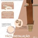 Ver imagem 4 de Torneira Misturador Monocomando Baixa de Banheiro Lavabo Bronze - Tubrax