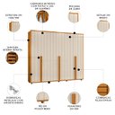 Ver imagem 3 de Guarda Roupa Casal 278cm com 6 Portas Zac Off/cinamomo Z10 - Mpozenato