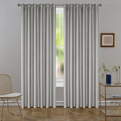 Cortina de Tecido Semi Blackout Orion Cinza 2,60x2,30m Pemogo