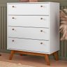 Cômoda Versalhes 4 Gavetas Branco - Olivar Móveis - 1
