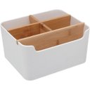 Ver imagem 1 de ANETTO PORTA TALHERES 10x18x15cm PLÁSTICO BRANCO COM 5 DIVISOES