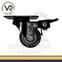 Ver imagem 4 de Kit 6 Rodinhas Giratória Refoçada 40mm Black com Trava e com Rolamento Anti Risco 200kg para Moveis