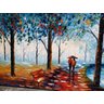 Quadro Pintura Tela luz guarda chuva amante carregam 5271: 60cm (A) x 120cm (L) - 4