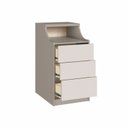 Ver imagem 4 de Mesa de Cabeceira 3 Gavetas Elegance Marrom