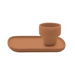 Conjunto De 4 Xícaras Grande 220 Ml Com Pires Elo Avelã - 1