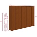 Ver imagem 4 de Guarda-roupa Casal 100% Mdf 8 Portas Easy Glow Frassino
