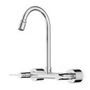Ver imagem 2 de Misturador para Cozinha de Parede Externo com Bica Móvel e Arejador Articulado Lix Cromado Celite Có