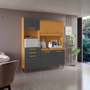 Ver imagem 7 de Kit Cozinha Compacta 6 Portas Selena 182 Cm Cinamomo Grafite Armoveis