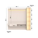 Ver imagem 3 de Painel Ripado para TV até 75 Polegadas com LED com Vidro Reflecta 100% MDF 223cmx219cm Vidro Vitoria Regia Yescasa