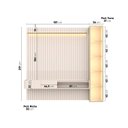 Ver imagem 3 de Painel para TV até 75 Polegadas Ripado com LED e Vidro Reflecta 100% MDF 219CMX223CM Vitoria Regia Yescasa Bege