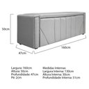 Ver imagem 4 de Cabeceira E Baú Queen 160Cm p/Cama Box - Adj Decor Branco