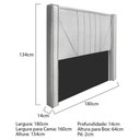 Ver imagem 5 de Cabeceira E Baú Queen 160Cm p/Cama Box - Adj Decor Branco