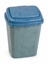 Ver imagem 2 de Lixeira 9 Litros Tampa Click Marmorizada 3D Cesto Lixo Retangular Jeans Casa Cozinha Banheiro Lavabo