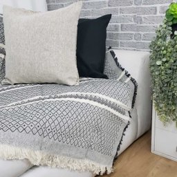 Manta sofa soft 140x170 Bali 04 Preto Comercial Textil 32481 - 1