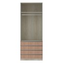 Ver imagem 2 de Guarda-roupa Solteiro Luciane 2 Portas 4 Gavetas Prime Plus 90 Cm