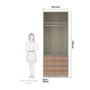 Ver imagem 3 de Guarda-roupa Solteiro Luciane 2 Portas 4 Gavetas Prime Plus 90 Cm