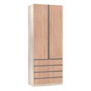 Ver imagem 1 de Guarda-roupa Solteiro Luciane 2 Portas 4 Gavetas Prime Plus 90 Cm