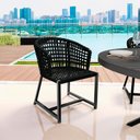 Ver imagem 3 de Kit 02 Cadeiras Decorativas Para Área Gourmet Cozinha Corda Náutica Belize D04 Preto - Lyam Decor