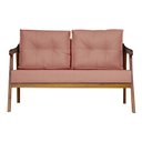 Ver imagem 1 de Namoradeira Vitoria Base Reforçada Luxo Veludo Rose