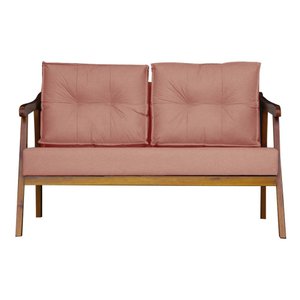 Namoradeira Vitoria Base Reforçada Luxo Veludo Rose