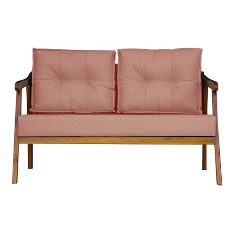 Namoradeira Vitoria Base Reforçada Luxo Veludo Rose