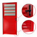Ver imagem 2 de Porta de Cozinha Alumínio 86 Dir. V.Boreal Vermelho Brimak