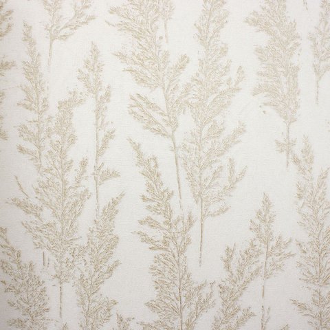 Papel de Parede Folhagem Bege Claro com Leve Brilho Vinilico Lavável+ Cola Inclusa