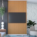Ver imagem 1 de Painel para Tv até 60 Polegadas Home Ripado Nature Fosco - Panorama Móveis