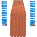 Ver imagem 1 de Kit 30 Telhas PVC Plan Cerâmica 2,42m x 88cm 6 Ondas Terracota + 360 Peças para Vedação e Fixação -