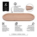 Ver imagem 6 de Kit 2 Bandeja Bambu Oval 34cm Travessa Ecokitchen - Mimo Style