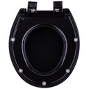 Ver imagem 3 de Assento Sanitário Astra C/ Amortecedor Oval Preto Universal