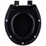Assento Sanitário Astra C/ Amortecedor Oval Preto Universal - 3