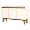 Aparador Buffet 3 Portas 124,5 cm Liz Multimóveis CR02 Off White/Nature - 2