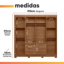 Ver imagem 4 de Guarda Roupas Casal 8 Portas 6 Gavetas Titas