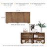 Aparador Buffet Multimóveis Veneza 4 Portas FG3557 Rustic/Natural - 4