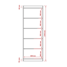 Armário Livreiro / Estante para Livros Encanto Branco - Rede Moveis - 4
