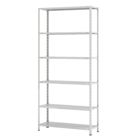 Estante Aço 6 Prateleiras Livros Cozinha Quarto Ea102 Cinza