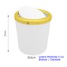 Suporte De Lixeira Piso Banheiro 5 Litros Inox Papel Lixo Cor:Branco - 4
