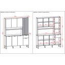 Ver imagem 4 de Armário de Cozinha Compacta 8 Portas e 1 Gaveta 161cm Dacar Freijó/artico - Pallazio