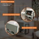 Ver imagem 3 de Gabinete para Banheiro 80cm 100% Mdf Metalon 20x20 1 Porta Basculante Frisê Mgm Móveis Pistache
