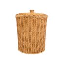 Ver imagem 1 de Lixeira com Tampa Redonda 15l Textura Rattan - Oikos
