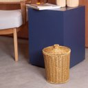 Ver imagem 5 de Lixeira com Tampa Redonda 15l Textura Rattan - Oikos