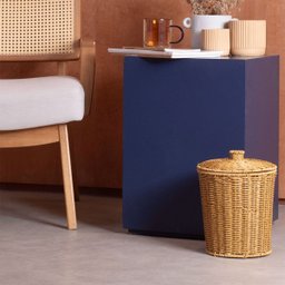 Lixeira com Tampa Redonda 15l Textura Rattan - Oikos - 6 Lixeira com Tampa Redonda 15l Textura Rattan - Oikos - 6