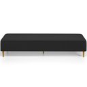 Ver imagem 3 de Kit 02 Puffs Decorativo Sala de Estar Bali W01 Pés Palito 170x60cm Bouclê Preto - Lyam Decor