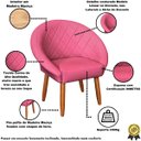Ver imagem 4 de Poltrona Corino Ibiza para Recepção Sala de Espera Decorativa - Moblan Decor:rosa