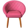 Poltrona Corino Ibiza para Recepção Sala de Espera Decorativa - Moblan Decor:rosa - 3